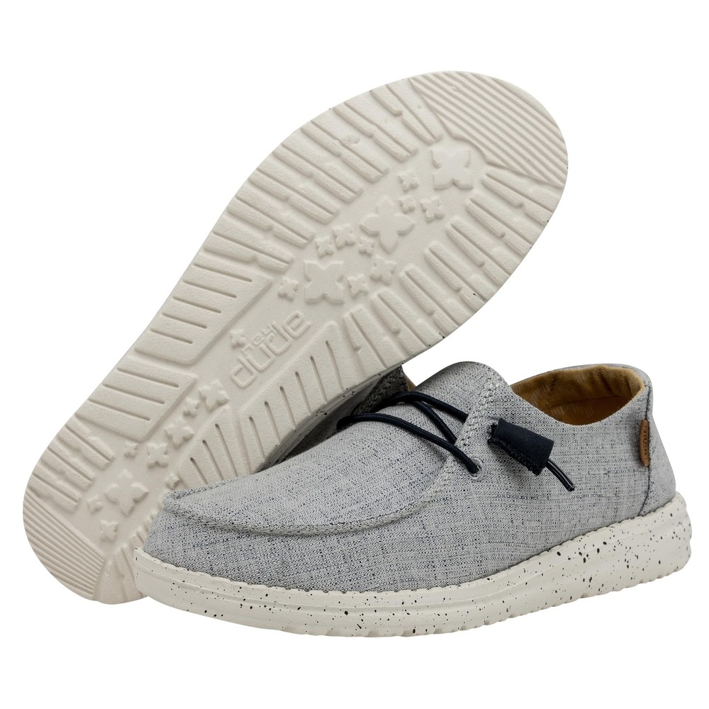 HEY DUDE Wendy Chambray Women‎ 7 Grey Speckled Sole Slip On Casual Loafers Shoes